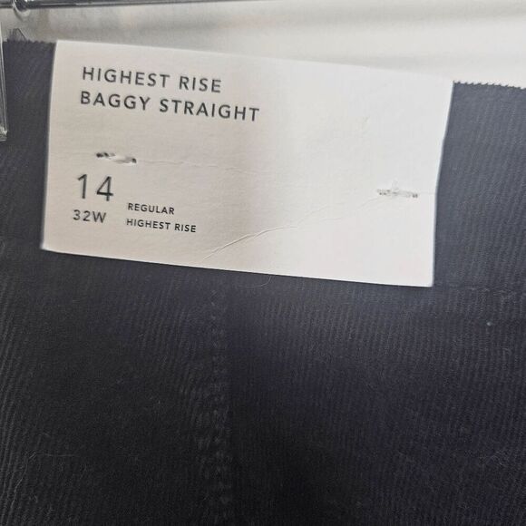 American Eagle Highest Rise Baggy Straight Lightweight Corduroy Pants NWT Women' - Picture 2 of 6